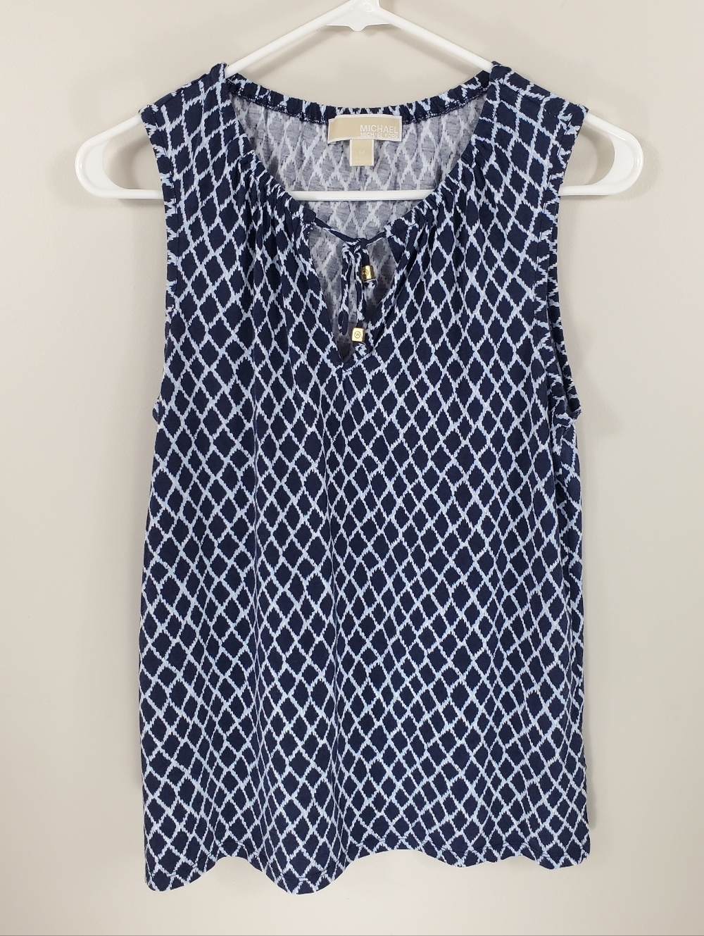 Michael Michael Kors Size M Shore Blue Sleeveless Tank Top